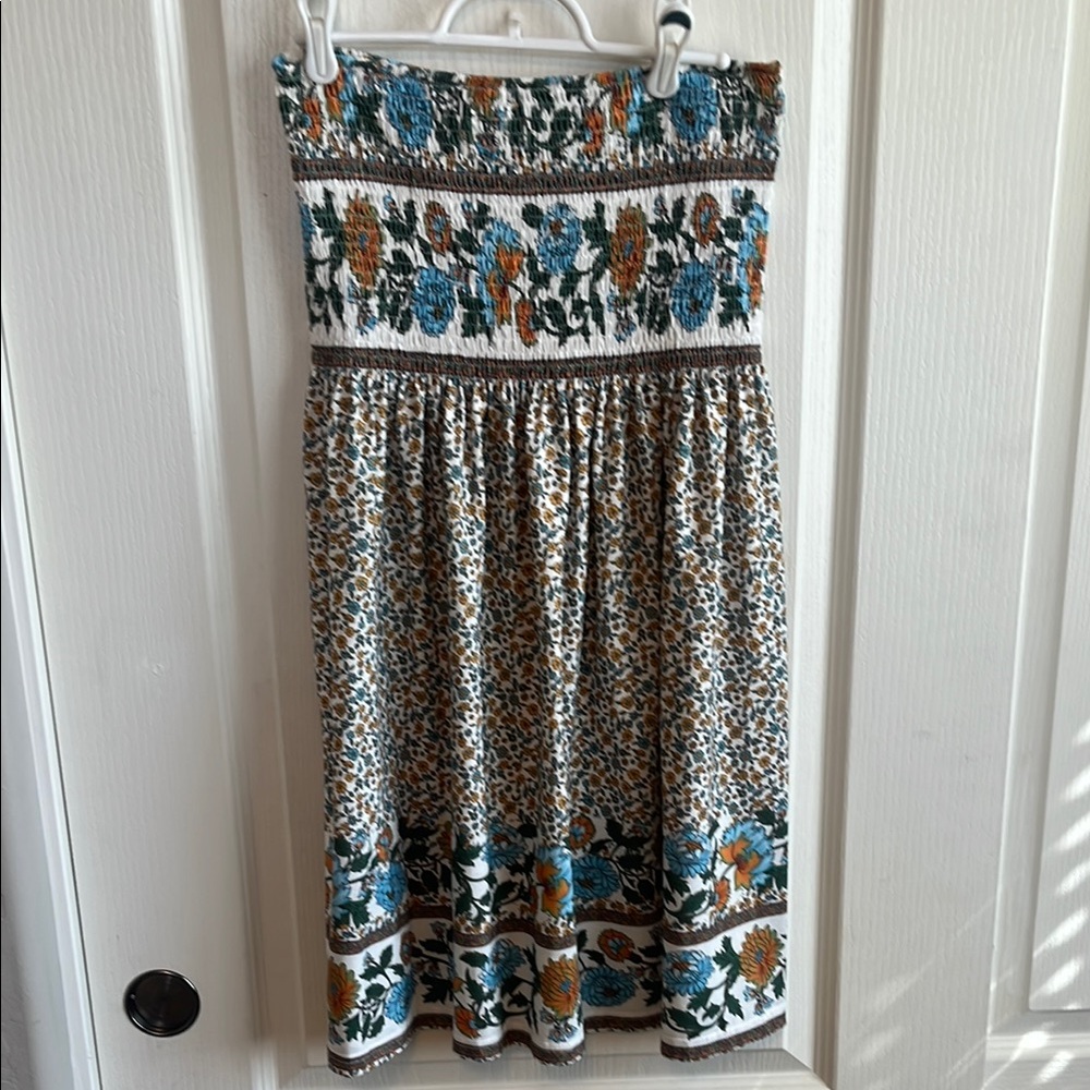 Floral Strapless Dress